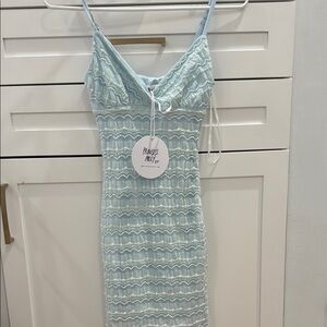 Princess Polly Light Blue Lace Mini Dress
